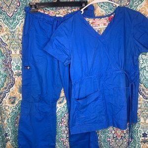 Blue scrub set